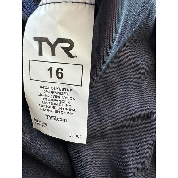 New ~ TYR ~ Flux Diamond Controlfit One-Piece Swimsuit Size 16 - Picture 6 of 12